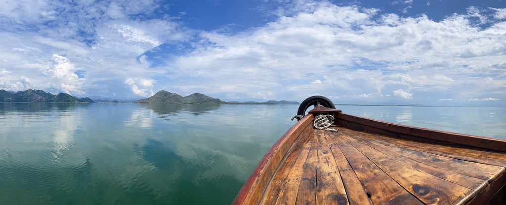 Lake Shkoder Albania Montenegro lake Wooden boat - VisitShkoder